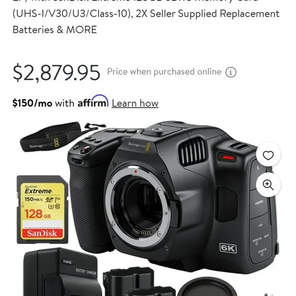 Black Magic 6k pro camera,  sigma lens and accessories - Picture 8 of 8